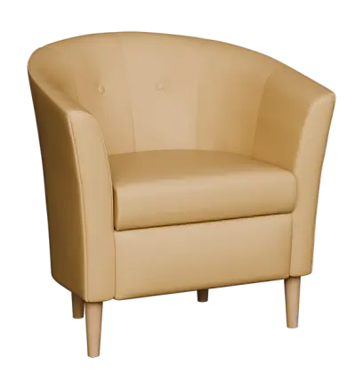 CHARLOTTE 1, křeslo, koženka béžová